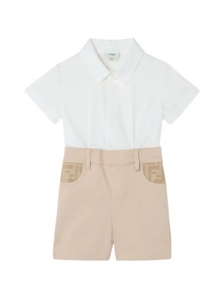  Fendi Kids Button-fastening Shorts Set (set Of Two) - White 