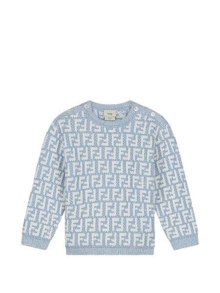 Fendi Kids Button Patterned Top - Blue 