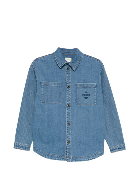  Fendi Kids Chest-pocket Shirt - Blue 