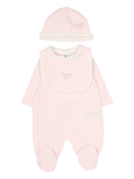  Fendi Kids Collared Babywear (set Of Three) - Pink 
