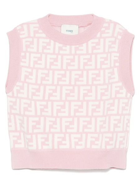  Fendi Kids Cotton Top - Pink 
