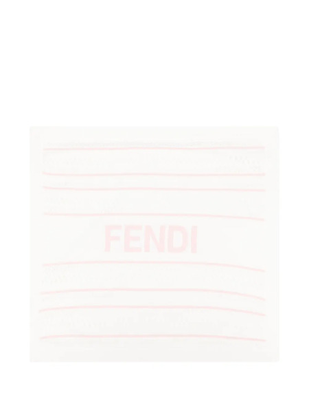  Fendi Kids Crochet-knit Blanket - White 