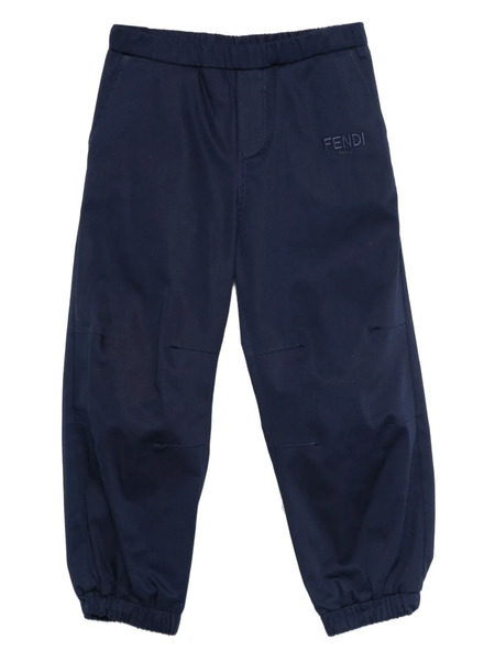  Fendi Kids Elastic-cuffed Trousers - Blue 