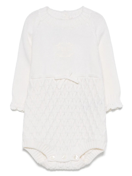  Fendi Kids Embroidered-logo Body - Neutrals 