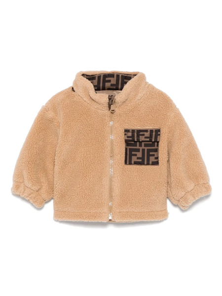  Fendi Kids Ff-detail Jacket - Brown 