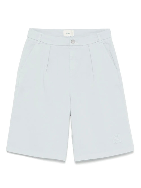 Fendi Kids Ff-logo Bermuda Shorts - Blue 