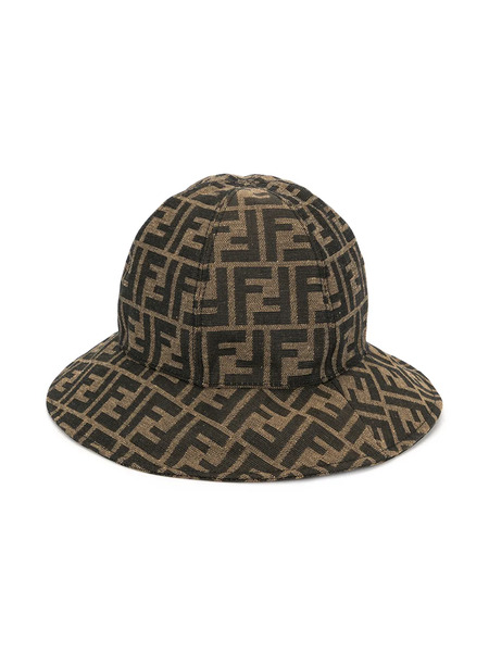  Fendi Kids Ff Monogram Sun Hat - Brown 