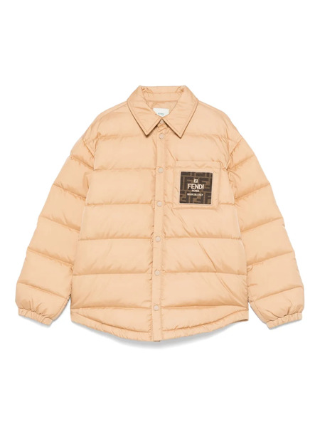  Fendi Kids Ff-motif Puffer Jacket - Neutrals 