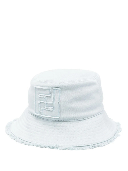  Fendi Kids Ff-patch Bucket Hat - Blue 