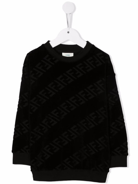  Fendi Kids Ff-print Jersey Sweatshirt - Black 