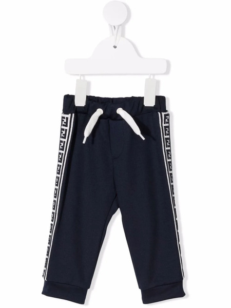  Fendi Kids Ff-stripe Trackpants - Blue 