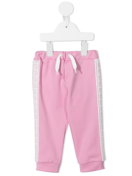  Fendi Kids Ff-stripe Trackpants - Pink 