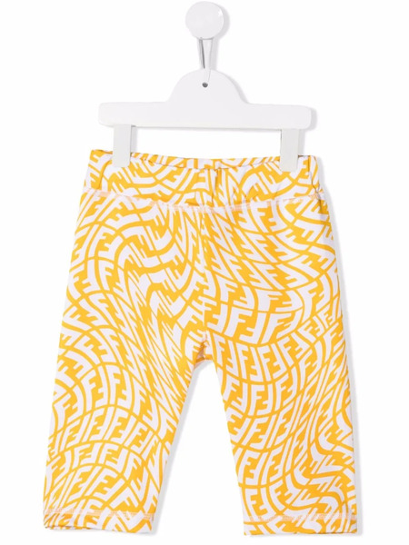  Fendi Kids Ff-vertigo Pull-on Shorts - White 