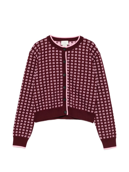  Fendi Kids Fff-pattern Cardigan - Red 