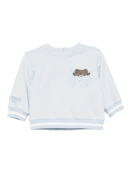  Fendi Kids Graphic--print Sweatshirt - Blue 