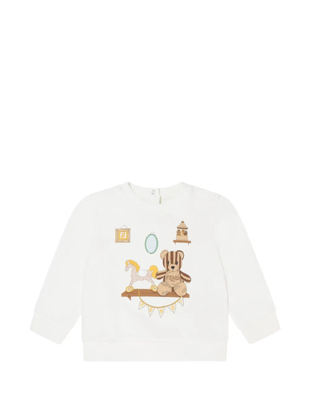  Fendi Kids Graphic-print Sweatshirt - White 
