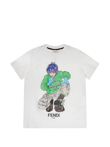  Fendi Kids Graphic-print T-shirt - White 