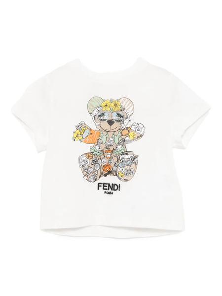  Fendi Kids Graphic-printed T-shirt - White 