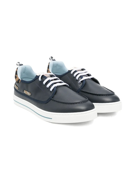  Fendi Kids Leather Sneakers - Blue 