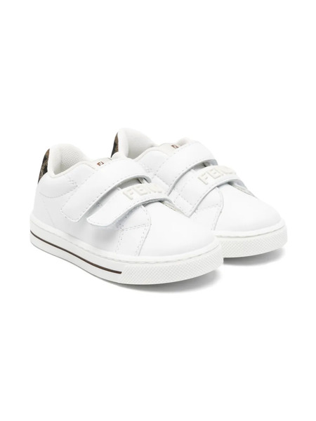  Fendi Kids Leather Sneakers - White 