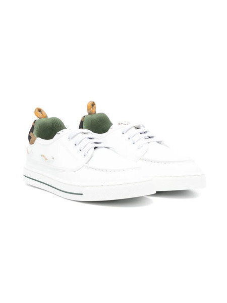  Fendi Kids Leather Sneakers - White 