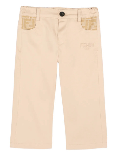  Fendi Kids Logo-detail Trousers - Neutrals 