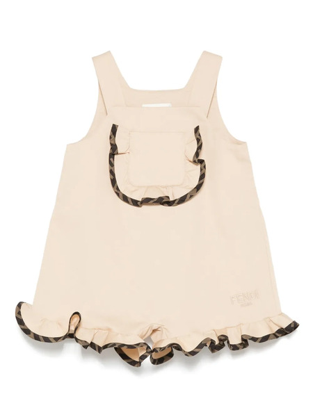  Fendi Kids Logo-embroidered Shorties - Neutrals 