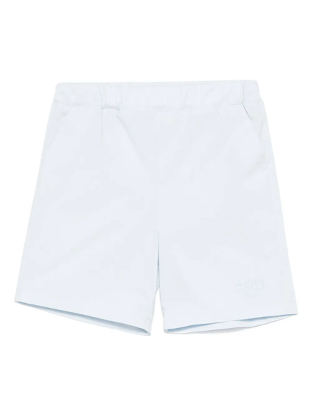  Fendi Kids Logo-embroidered Shorts - Blue 