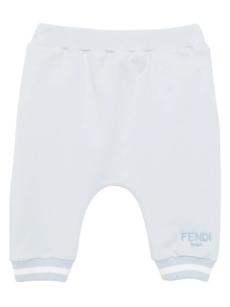  Fendi Kids Logo-embroidered Sweatpants - Blue 