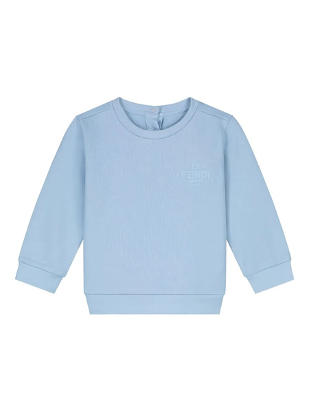  Fendi Kids Logo-embroidered Sweatshirt - Blue 