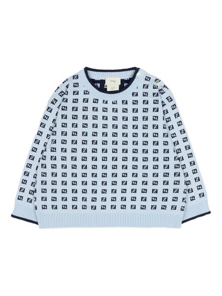  Fendi Kids Logo-patterned Sweatshirt - Blue 