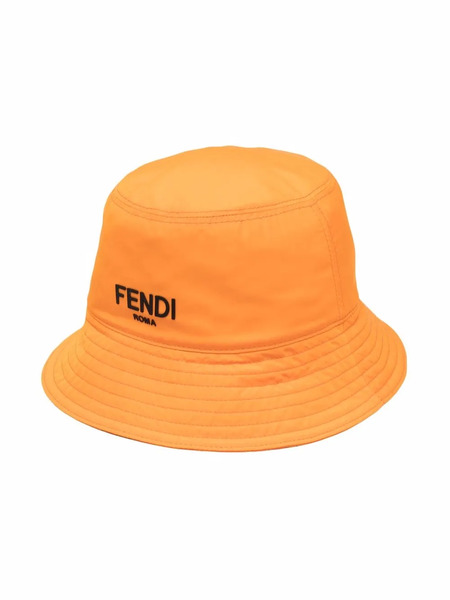  Fendi Kids Logo-print Bucket Hat - Orange 