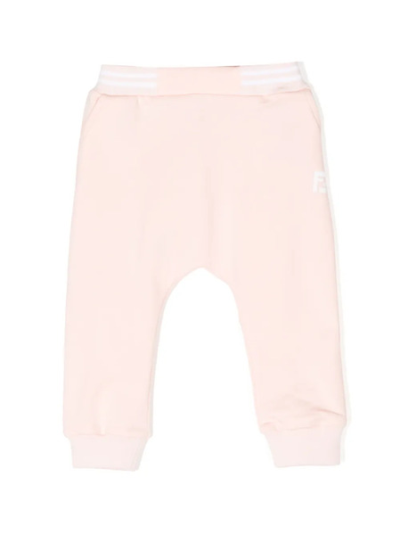  Fendi Kids Logo-print Cotton Track Pants - Pink 