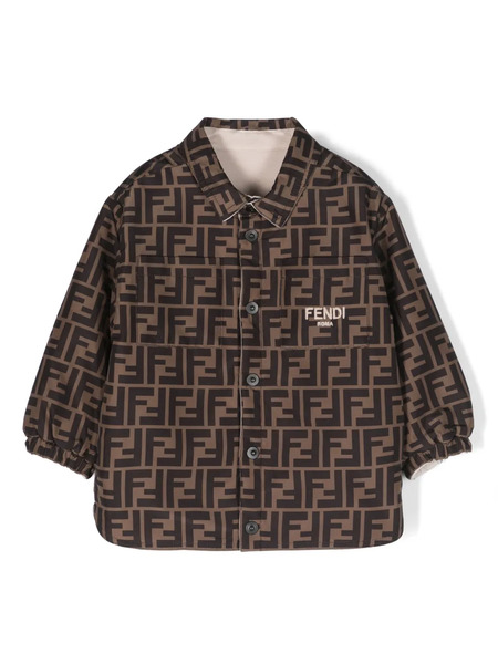  Fendi Kids Logo-print Padded Jacket - Brown 