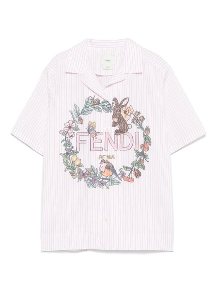  Fendi Kids Logo-print Shirt - Pink 