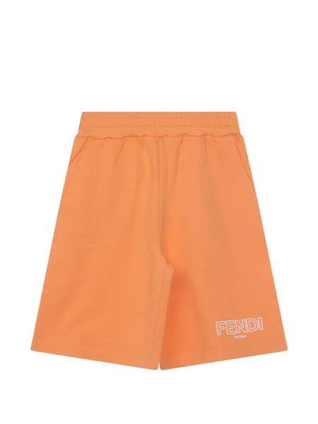  Fendi Kids Logo-print Shorts - Orange 
