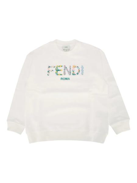  Fendi Kids Logo-print Sweatshirt - White 