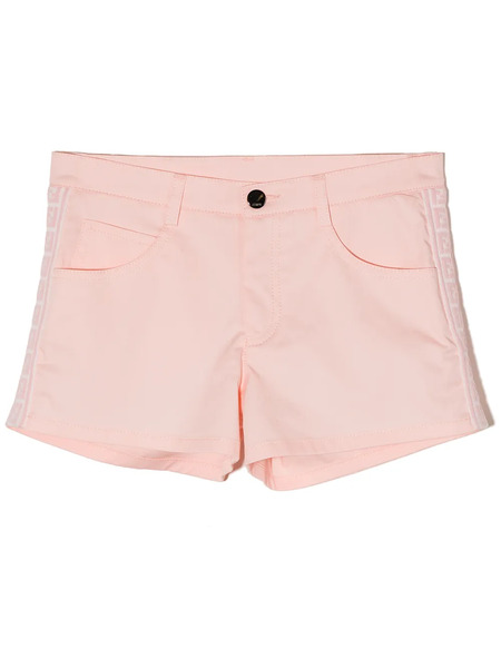  Fendi Kids Logo-trim Denim Shorts - Pink 