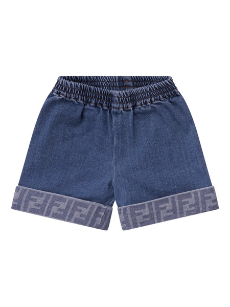  Fendi Kids Logo-trim Shorts - Blue 