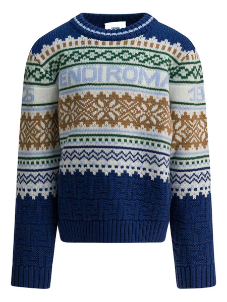  Fendi Kids Long-sleeve Sweater - Blue 