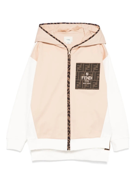  Fendi Kids Patch-pocket Hooded Jacket - Neutrals 