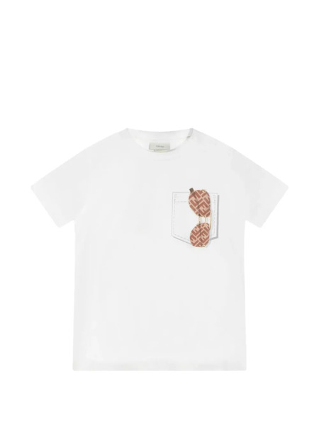  Fendi Kids Printed T-shirt - White 