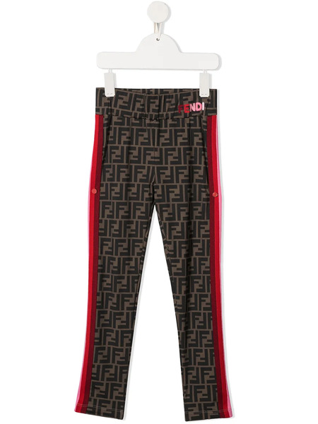  Fendi Kids Zucca-print Leggings - Brown 