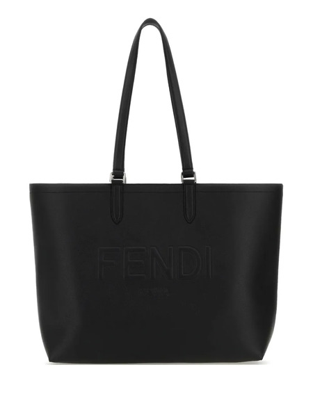  Fendi Leather Tote Bag - Black 