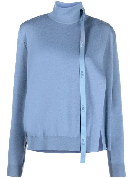  Fendi Logo-detail Wool Sweater - Blue 
