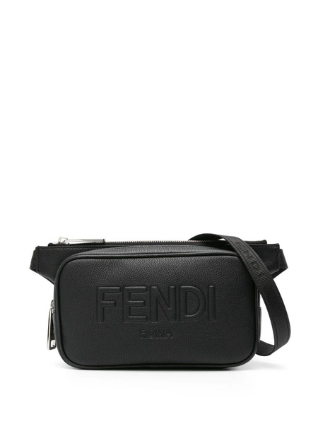  Fendi Logo-embossed Belt Bag - Black 
