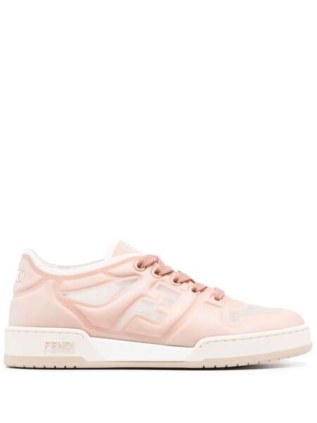  Fendi Logo Embossed Sneakers - Pink 
