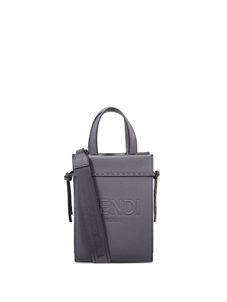  Fendi Logo-embossed Tote Bag - Grey 