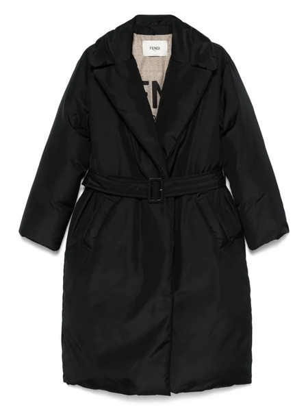  Fendi Logo-embroidered Coat - Black 