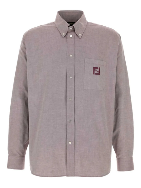  Fendi Logo-embroidered Shirt - Purple 